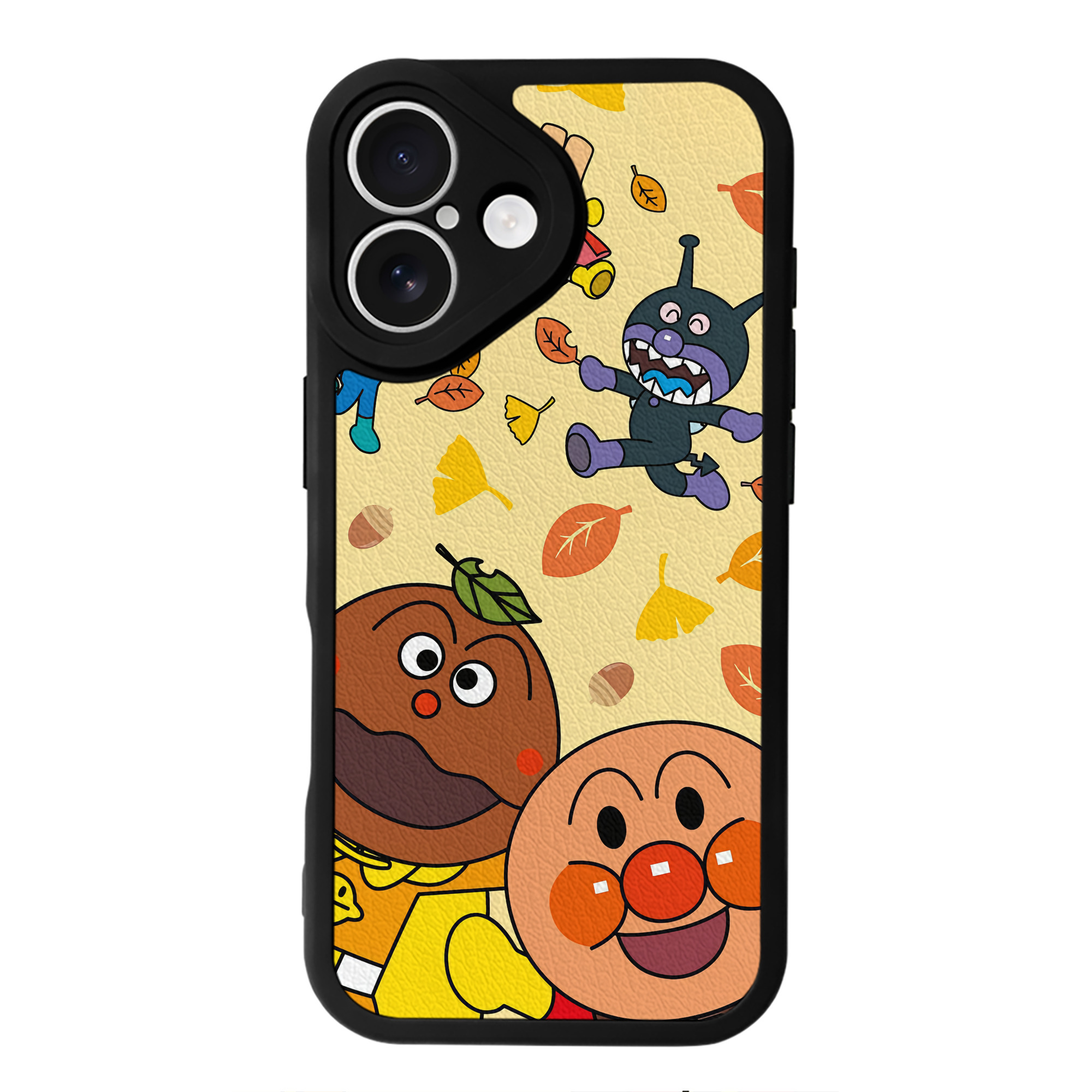 （画像用） アンパンマン Anpanman 【iPhone 16シリーズ対応】シリコンスマホケース（レザー調） 材質：シリコン